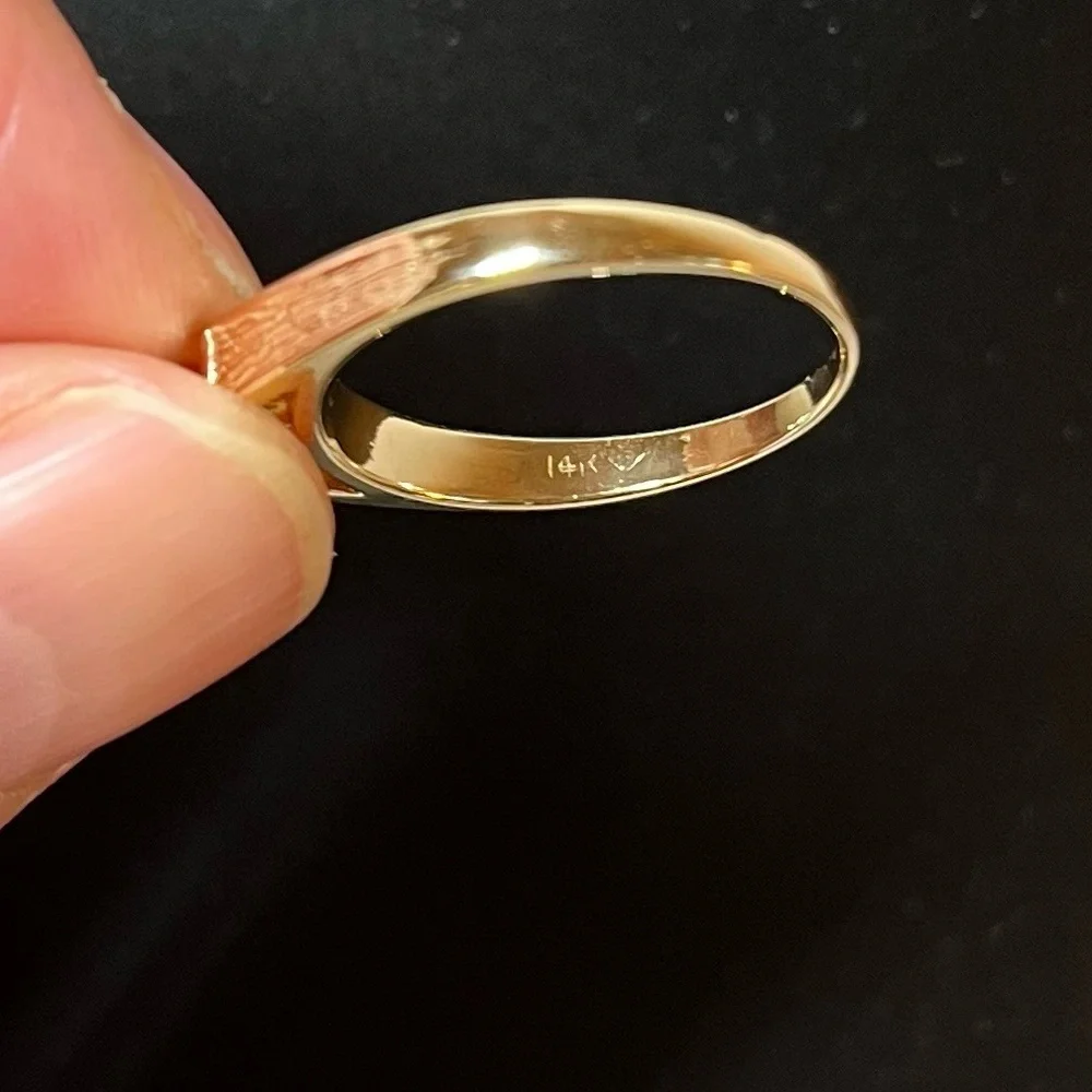 14K Gold ENGAGEMENT & WEDDING rings. .20ct VS G. & 1.5mm cut Diamond. BEAUTY! - Picture 6 of 13